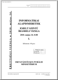 Informatikai alapismeretek emelt