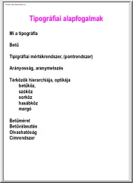 Tipográfiai alapfogalmak