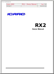Icaro 2000, RX2 Owner Manual