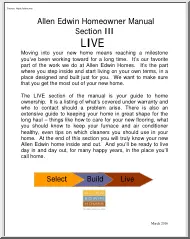Allen Edvin Homeowner Manual