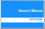 Honda Accord hybrid 2024, owners manual