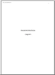 Paleontológia jegyzet