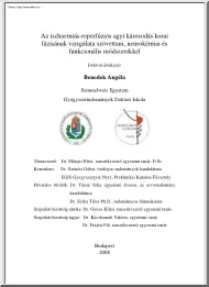 Benedek Angéla - Az ischaemiás-reperfúziós agyi károsodás korai fázisának vizsgálata szövettani, neurokémiai és funkcionális módszerekkel
