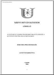 Letenyei Krisztina - Az integrált marketingkommunikáció szerepe a kávéfogyasztók magatartásában