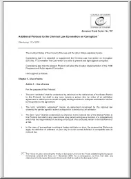 Additional Protocol to the Criminal Law Convention on Corruption