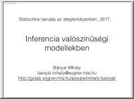 Bányai Mihály - Inferencia valószínűségi modellekben