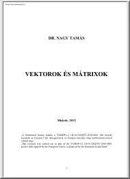 Dr. Nagy Tamás - Vektorok és