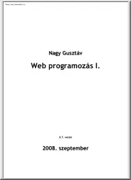 Nagy Gusztáv - Webprogramozás 0.7