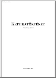 Kritikatörténet