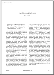 Dinnyei Béla - Leo Strauss, újraolvasva