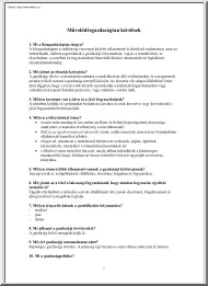 Művelődésgazdaságtan kérdések