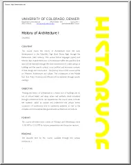 Amir H. Ameri - History of Architecture, Syllabus