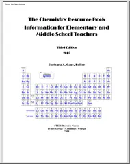 Barbara A. Gage - The Chemistry Resource Book Information for Elementary and Middle School Teachers