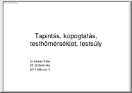 Dr. Farkas Péter - Tapintás, kopogtatás, testhőmérséklet, testsúly