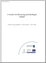 A tanári tevékenység pszichológiai
