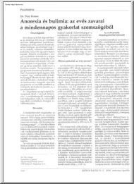 Dr. Túry Ferenc - Anorexia és bulimia, az evés zavarai a mindennapos gyakorlat szemszögéből