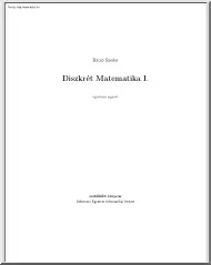 Bácsó Sándor - Diszkrét Matematika I