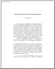 Cary Coglianese - Globalization and the Design of International Institutions