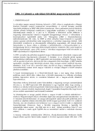 2006. évi jelentés a szlovákiai (felvidéki) magyarság helyzetéről