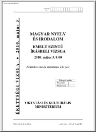 Magyar nyelv és irodalom emelt szintű