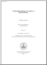 Deák Barbara - Csődvalószínűségek becslése a biztosításban, diplomamunka