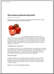 Miért érdemes paradicsomot