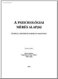 Rózsa-Nagybányai-Oláh - A pszichológiai mérés alapjai, elmélet, módszer és gyakorlati alkalmazás