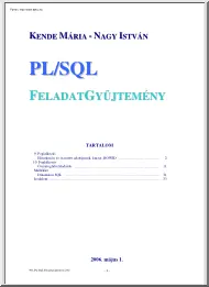 Kende-Nagy - PL/SQL feladatgyűjtemény