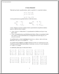 A Gauss elimináció