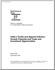 Indias Textile and Apparel Industry, Growth Potential and Trade and Investment Opportunities