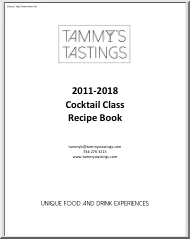 2011-2018 Cocktail Class Recipe Book