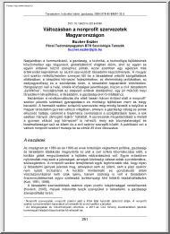 Bucher Eszter - Változásban a nonprofit szervezetek Magyarországon