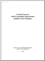 Gyakorló jegyzet a Zöld Út