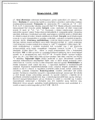 Kémia tételek, 2008