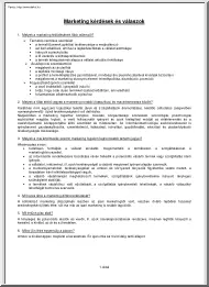 Marketing kérdések és válaszok