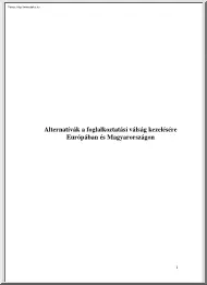 Alternatívák a foglalkoztatási