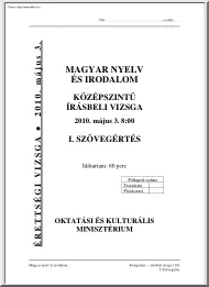 Magyar nyelv és irodalom