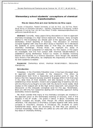 Elementary School Students Conceptions of Chemical Transformation