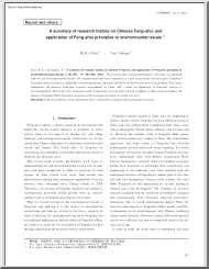 Chen-Nakama - A Summary of Research History on Chinese Feng shui and Application of Feng-shui Principles to Environmental Issues