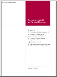 Adóharmonizáció az Európai Unióban