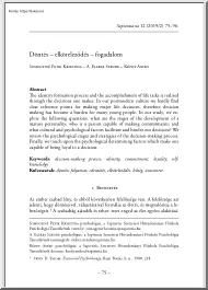 Döntés, elköteleződés, fogadalom