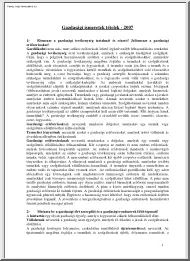 Gazdasági ismeretek tételek, 2007