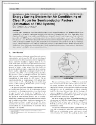 Matsuki-Tanaka - Energy Saving System for Air Conditioning of Clean Room for Semiconductor Factory
