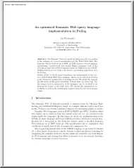 Jan Wielemaker - An Optimised Semantic Web query Language Implementation in Prolog