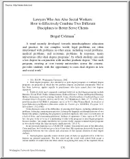Brigid Coleman - Lawyers Who Are Also Social Workers, How to Effectively Combine Two Different Disciplines to Better Serve Clients