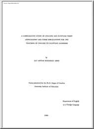 A Comparative Study of English and