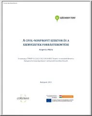 Arapovics Mária - A civil-nonprofit szektor és a szervezetek forrásteremtése