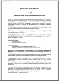 Közigazgatási jog tételek I, 2001