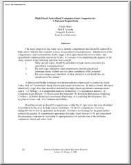 Akers-Vaughn-Lockaby - High School Agricultural Communications Competencies, A National Delphi Study