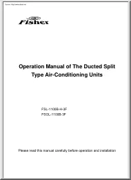 Operation Manual of The Ducted Split Type Air Conditioning Units